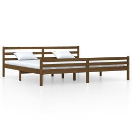 VidaXL Rama łóżka, miodowy brąz, lite drewno, 180x200 cm