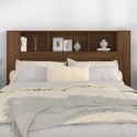 VidaXL Wezgłowie łóżka z półkami, brązowy dąb, 160x18,5x104,5 cm