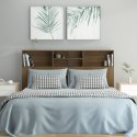 VidaXL Wezgłowie łóżka z półkami, brązowy dąb, 160x19x103,5 cm