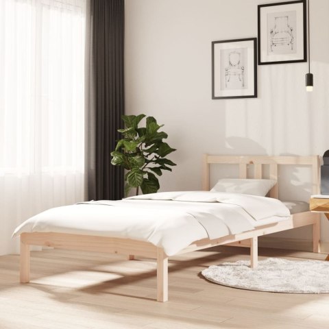 VidaXL Rama łóżka, lite drewno, 90 x 200 cm
