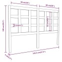 VidaXL Wezgłowie łóżka, białe, 145,5x4x100 cm, lite drewno sosnowe