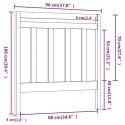 VidaXL Wezgłowie łóżka, białe, 96x4x100 cm, lite drewno sosnowe