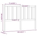 VidaXL Wezgłowie łóżka, brązowe, 156x4x100 cm, lite drewno sosnowe
