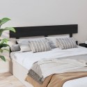 VidaXL Wezgłowie łóżka, czarne, 164x3x81 cm, lite drewno sosnowe