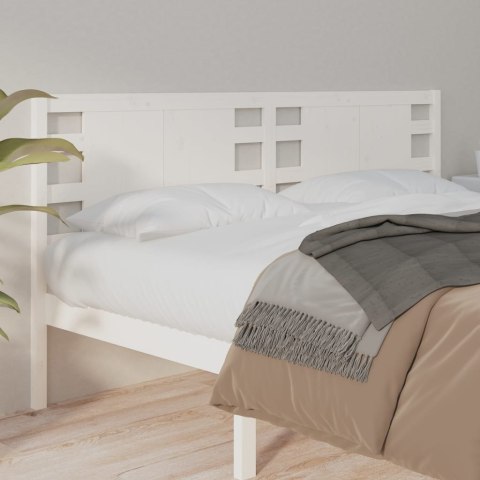 VidaXL Wezgłowie łóżka, białe, 186x4x100 cm, lite drewno sosnowe
