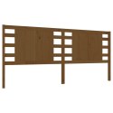VidaXL Wezgłowie łóżka, brązowe, 126x4x100 cm, lite drewno sosnowe