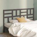VidaXL Wezgłowie łóżka, szare, 206x4x104 cm, lite drewno sosnowe