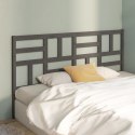 VidaXL Wezgłowie łóżka, szare, 206x4x104 cm, lite drewno sosnowe