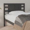 VidaXL Wezgłowie łóżka, szare, 96x4x100 cm, lite drewno sosnowe