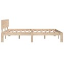 VidaXL Rama łóżka z litego drewna sosnowego, 140 x 190 cm