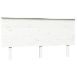 VidaXL Wezgłowie łóżka, białe, 154x6x82,5 cm, lite drewno sosnowe