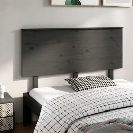 VidaXL Wezgłowie łóżka, szare, 144x6x82,5 cm, lite drewno sosnowe