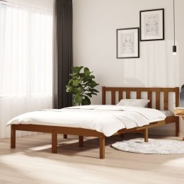 VidaXL Rama łóżka, miodowy brąz, lite drewno, 120 x 200 cm