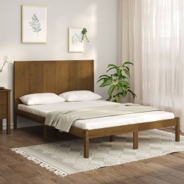 VidaXL Rama łóżka, miodowy brąz, lite drewno sosnowe, 120 x 200 cm