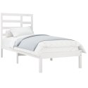 VidaXL Rama łóżka, biała, lite drewno, 100 x 200 cm