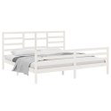 VidaXL Rama łóżka, biała, lite drewno, 200 x 200 cm
