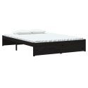 VidaXL Rama łóżka, czarna, lite drewno, 140 x 190 cm