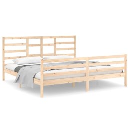 VidaXL Rama łóżka, lite drewno, 200 x 200 cm