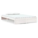 VidaXL Rama łóżka, biała, lite drewno, 140 x 200 cm