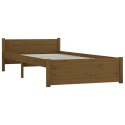 VidaXL Rama łóżka, miodowy brąz, lite drewno, 90x190 cm, pojedyncza