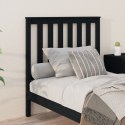 VidaXL Wezgłowie łóżka, czarne, 96x6x101 cm, lite drewno sosnowe