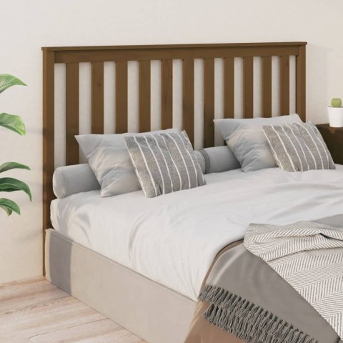 VidaXL Wezgłowie łóżka, miodowy brąz, 166x6x101 cm, drewno sosnowe