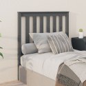VidaXL Wezgłowie łóżka, szare, 96x6x101 cm, lite drewno sosnowe