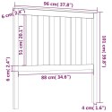 VidaXL Wezgłowie łóżka, szare, 96x6x101 cm, lite drewno sosnowe