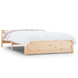 VidaXL Rama łóżka, lite drewno, 135x190 cm, podwójna