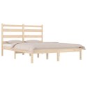 VidaXL Rama łóżka, lite drewno sosnowe, 135x190 cm, podwójna