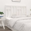 VidaXL Wezgłowie łóżka, białe, 125,5x4x100 cm, lite drewno sosnowe