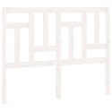 VidaXL Wezgłowie łóżka, białe, 125,5x4x100 cm, lite drewno sosnowe