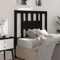 VidaXL Wezgłowie łóżka, czarne, 106x4x100 cm, lite drewno sosnowe