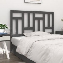 VidaXL Wezgłowie łóżka, szare, 145,5x4x100 cm, lite drewno sosnowe