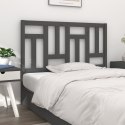 VidaXL Wezgłowie łóżka, szare, 205,5x4x100 cm, lite drewno sosnowe