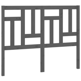 VidaXL Wezgłowie łóżka, szare, 205,5x4x100 cm, lite drewno sosnowe