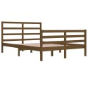 VidaXL Rama łóżka, miodowy brąz, lite drewno sosnowe, 140x200 cm