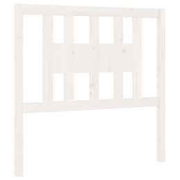 VidaXL Wezgłowie łóżka, białe, 96x4x100 cm, lite drewno sosnowe