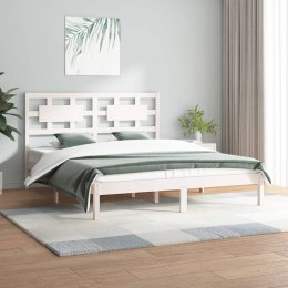 VidaXL Rama łóżka, biała, lite drewno sosnowe, 180x200 cm