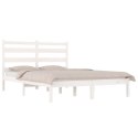 VidaXL Rama łóżka, biała, lite drewno sosnowe, 200 x 200 cm