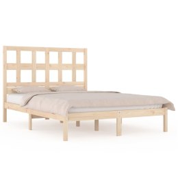 VidaXL Rama łóżka, lite drewno sosnowe, 120x190 cm, podwójna
