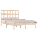VidaXL Rama łóżka, lite drewno sosnowe, 120x190 cm, podwójna