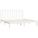 VidaXL Rama łóżka, biała, lite drewno sosnowe, 200 x 200 cm