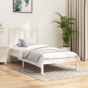 VidaXL Rama łóżka, biała, lite drewno sosnowe, 90x200 cm