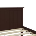 VidaXL Rama łóżka, ciemnobrązowa, lite drewno sosnowe, 140 x 200 cm
