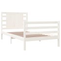 VidaXL Rama łóżka, biała, lite drewno sosnowe, 90 x 200 cm