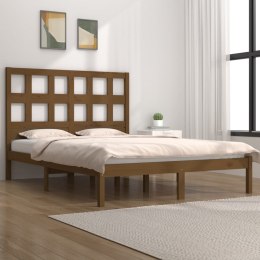 VidaXL Rama łóżka, miodowy brąz, lite drewno sosnowe, 150x200 cm