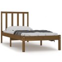VidaXL Rama łóżka, miodowy brąz, lite drewno sosnowe, 100 x 200 cm
