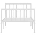 VidaXL Rama łóżka, biała, metalowa, 90 x 200 cm