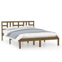 VidaXL Rama łóżka, miodowy brąz, lite drewno, 140x200 cm